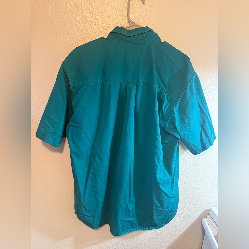 Vintage rare bugle boy Teal Button-Up Shirt - Picture 5 of 5